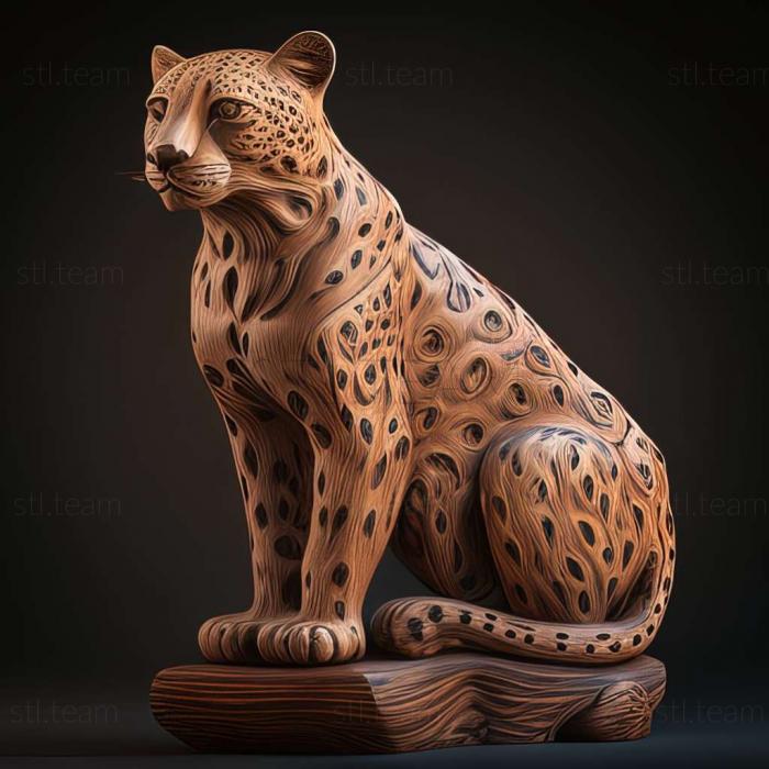 3D model The Leopard of Rudraprayag famous animal (STL)